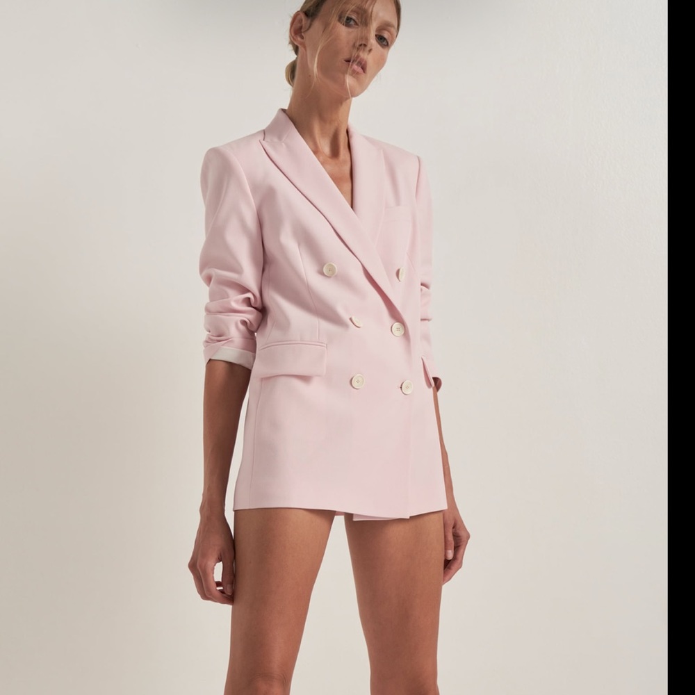 Zara double breasted blazer with pocket